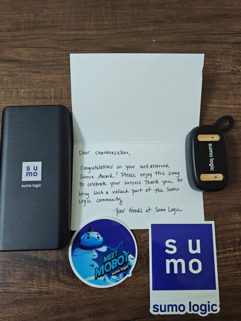 Sumie Award from Sumo Logic — Chandrasekar Rathinam